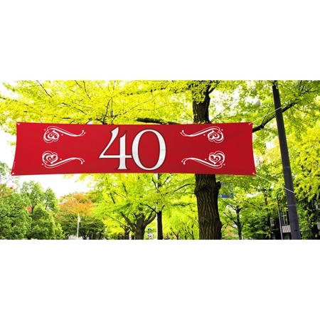 40 jaar decoratie banner 180 x 40 cm