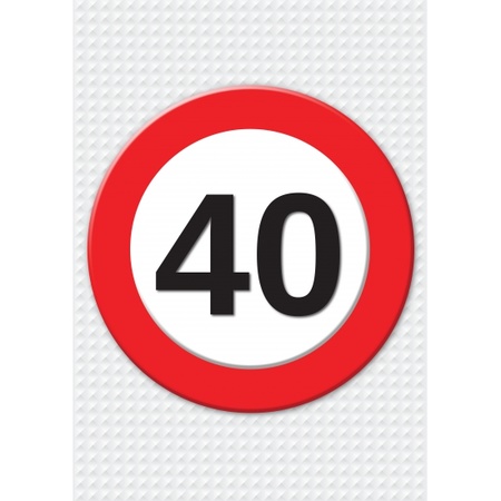 40 jaar verkeersbord deurposter A1