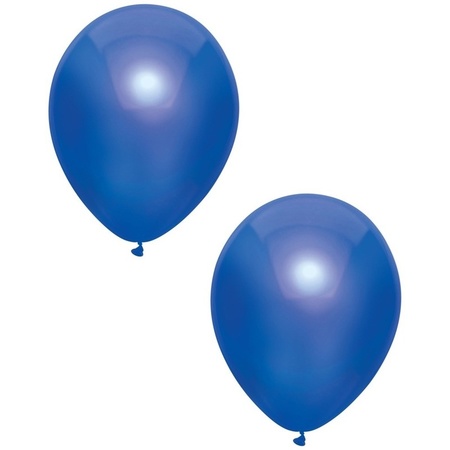 40x Donkerblauwe metallic ballonnen 30 cm