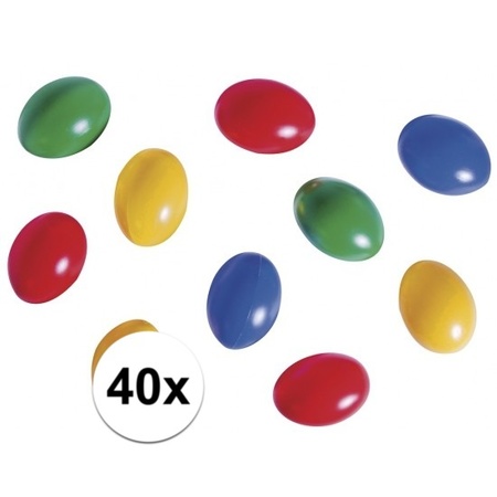40x Gekleurde plastic eieren 