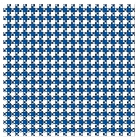 40x Vichy blue/white napkins 33 x 33 cm