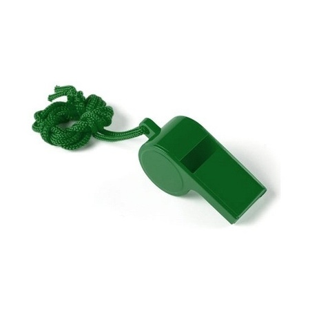 40x Green whistle on cord