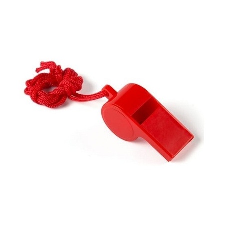 40x Red whistle on cord