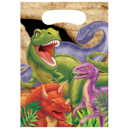 40x stuks Dinosaurus thema uitdeelzakjes/feestzakjes