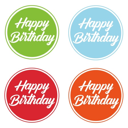 40x stuks gekleurde Happy Birthday thema bierviltjes/onderzetters