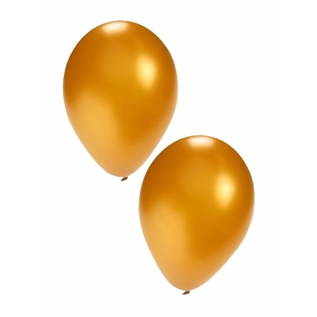 40x stuks Gouden party ballonnen 27 cm