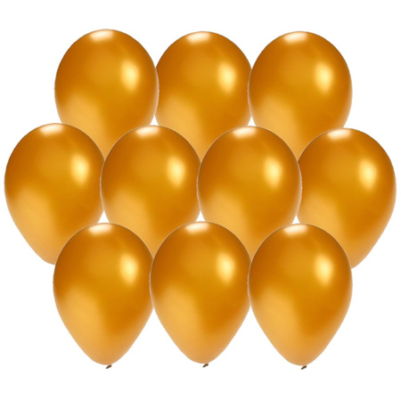 40x stuks Gouden party ballonnen 27 cm