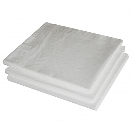 40 white napkins