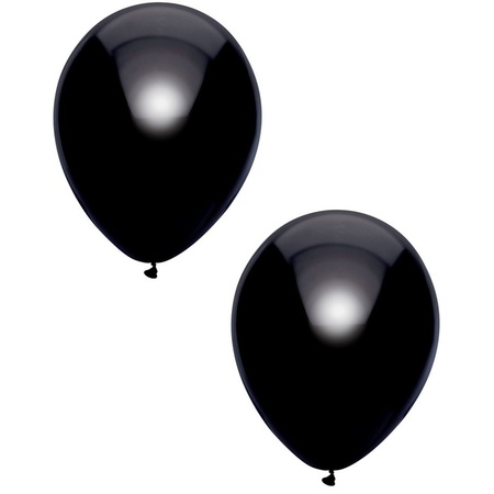 40x Zwarte metallic ballonnen 30 cm