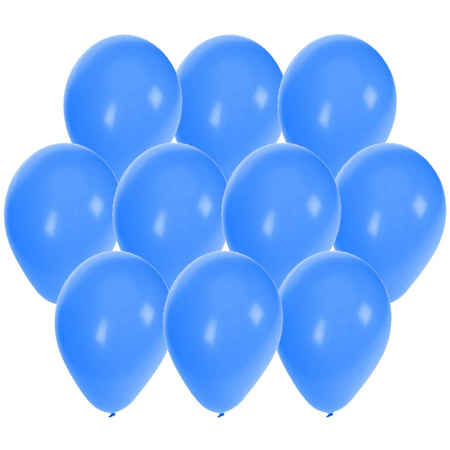 45x stuks Blauwe party ballonnen 27 cm