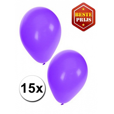 45x stuks Paarse party ballonnen 27 cm