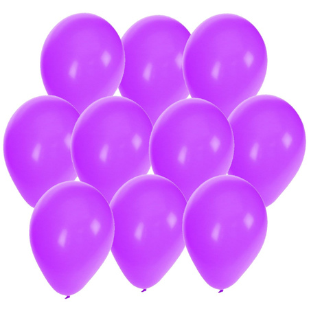 45x stuks Paarse party ballonnen 27 cm