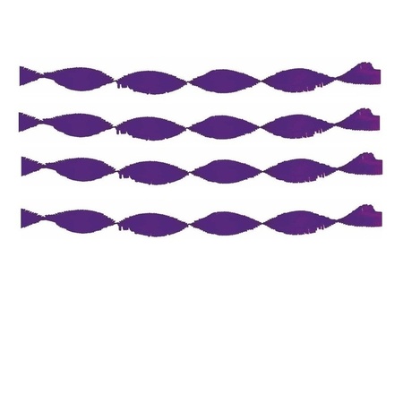 4x Crepe guirlandes color purple