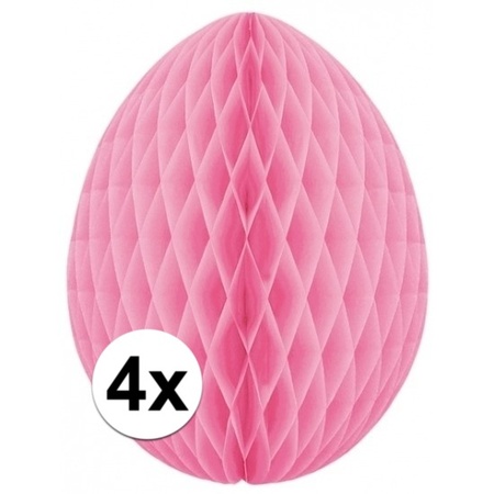 4x Deco easter egg light pink 20 cm