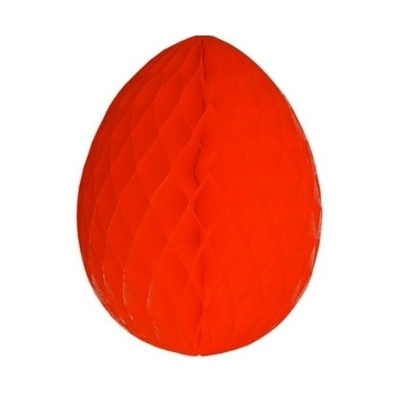 4x Deco easter egg red 10 cm