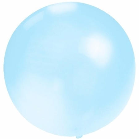 4x Grote ballonnen 60 cm baby blauw