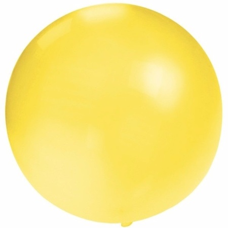 4x Big balloons 60 cm yellow