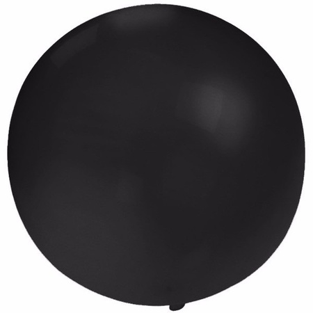 4x Big balloon 60 cm black