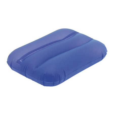 4x Inflatable pillows blue 28 x 19 cm