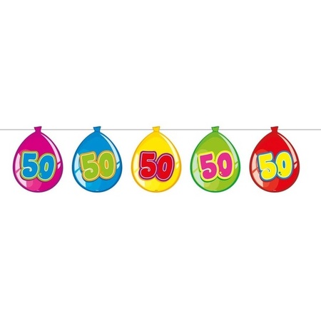 4x pieces 50 years theme pendulum with balloon figures 10 meters