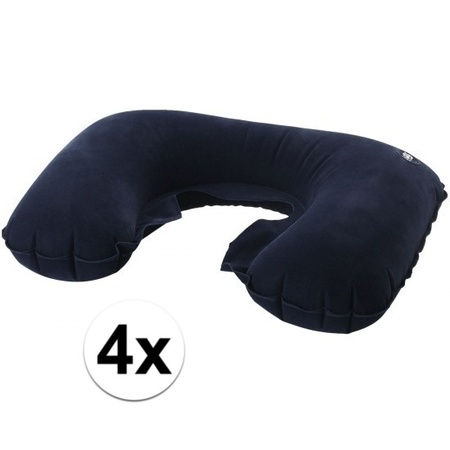 4x Neck cushion inflatable blue