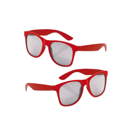 4x pieces red kids party- and sunglasses