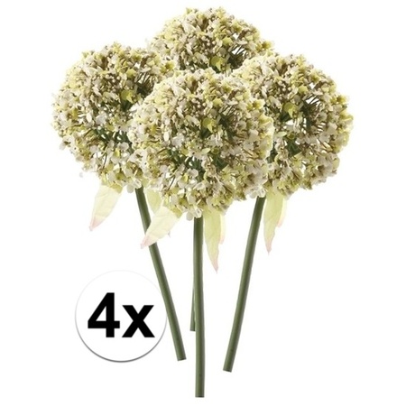 4x Witte sierui kunstbloemen 70 cm