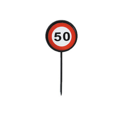 50 year stop sign table decoration set