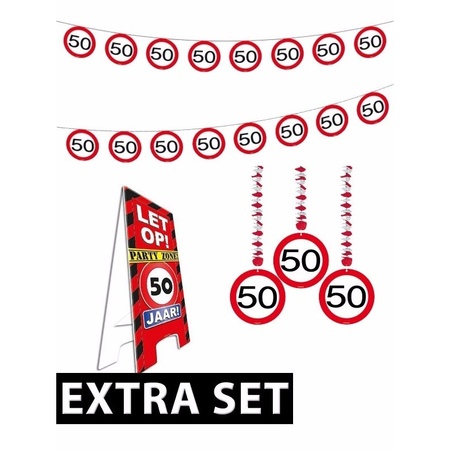 50 year stop sign decoration set extra