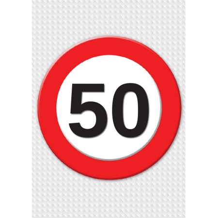 50 years traffic sign doorposter