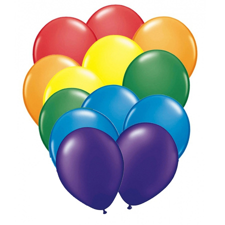 Feest ballonnen regenboog 50 x