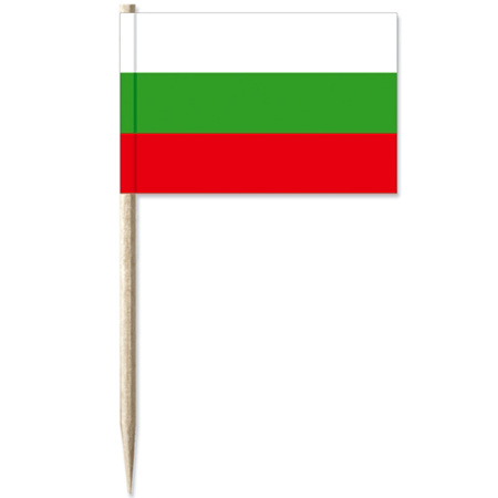 50x Cocktail picks Bulgaria 8 cm flags country decoration