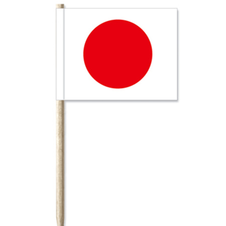 50x Cocktail picks Japan 8 cm flags country decoration