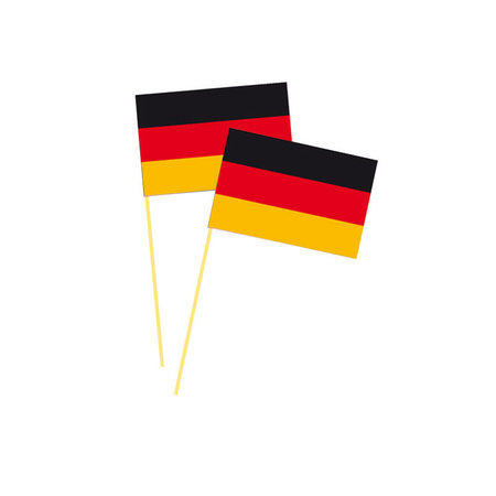 50x stuks Duitsland vlag prikkers 10 cm