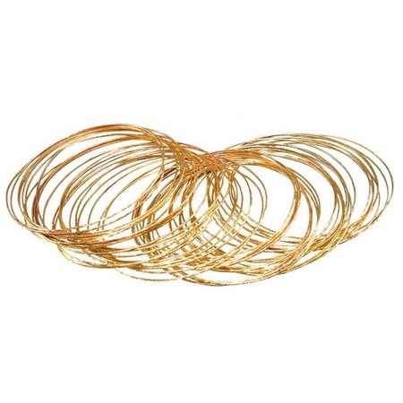 50x golden carnaval bangle bracelets