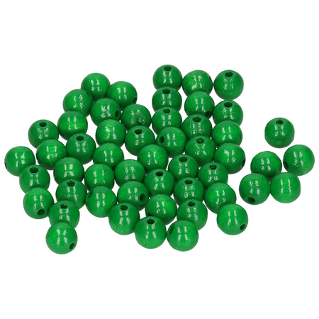 52x kelly green beads 10 mm