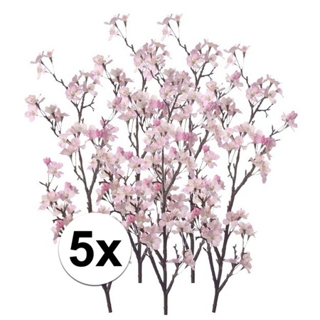 5x Namaak appelbloesem roze 104 cm