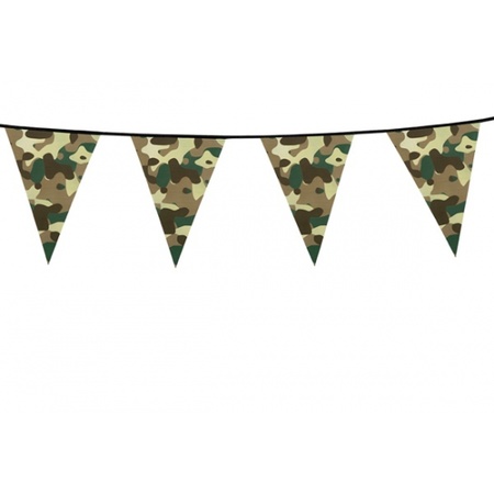 5x Camouflage bunting 6 meters