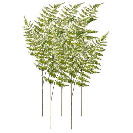 5x Green Tree fern artificial flowers branch 85 cm