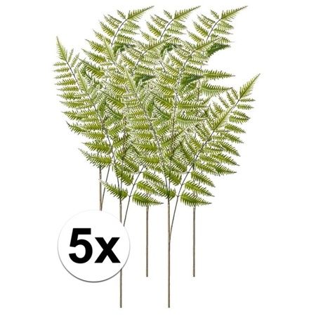 5x Green Tree fern artificial flowers branch 85 cm