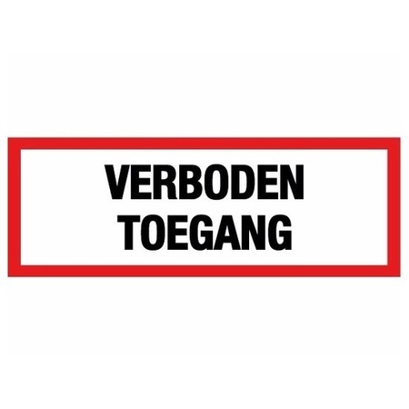 5x verboden toegang stickers 14,8 x 10,5 cm 
