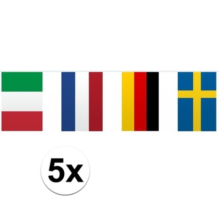 5x Europese landen slinger 10 meter
