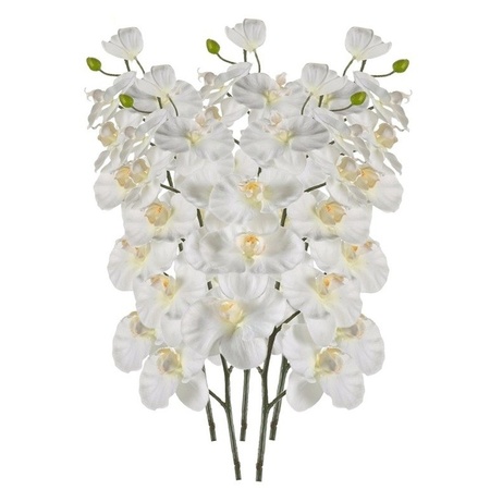 5x Kunstbloem Orchidee wit