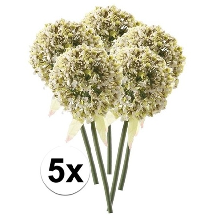 5x Witte sierui kunstbloemen 70 cm