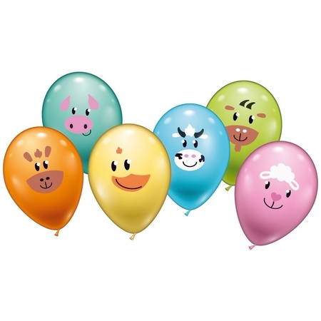 6 Animal balloons 28 cm