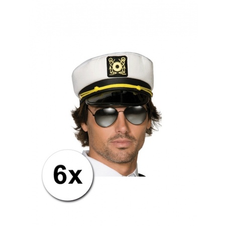 6 captains caps for adults