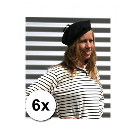6x Franse hoedjes volwassenen 59 cm