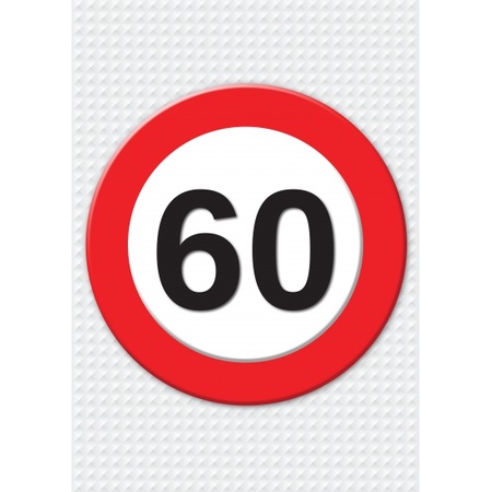 60 years traffic sign doorposter