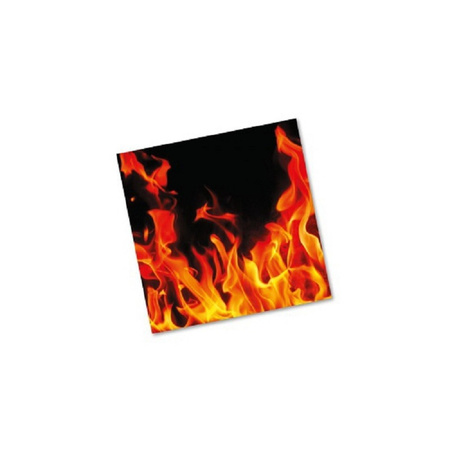 60x BBQ servetten met vlammen 33 x 33 cm