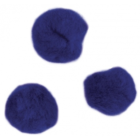 60x craft pompoms15 mm dark blue